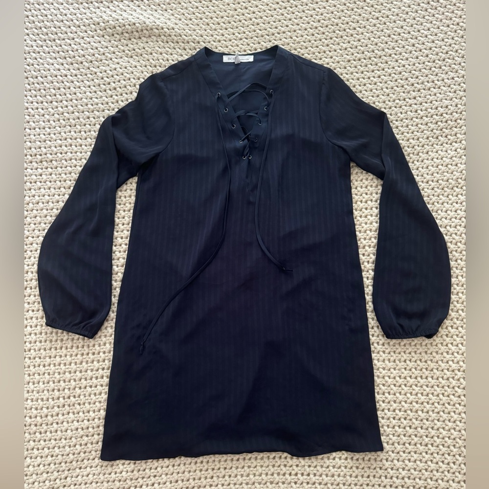 BCBGeneration Long Sleeve Navy Mini Dress Size XS